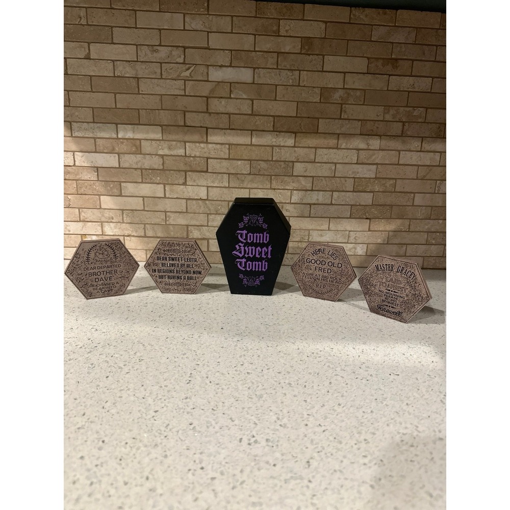 Authentic Disney World Parks Haunted Mansion "Tomb Sweet Tomb" Coaster Set